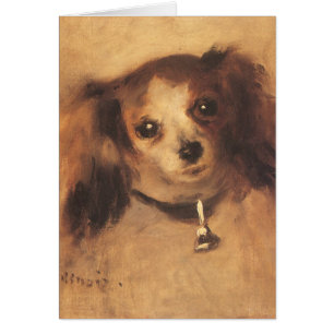 Cartão Cabeça de um Cão por Pierre Renoir, Arte Fina Vint
