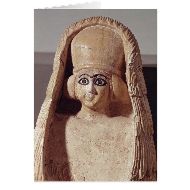 Cartão Cabeça de uma estátua de Ishtar, vestindo a (Frente)