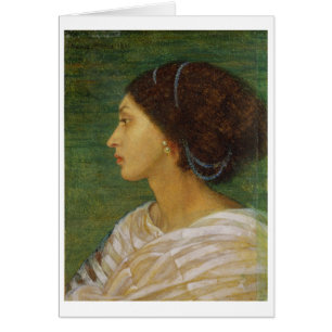 Cartão Cabeça de uma mulher do mulato, 1861 (o óleo no