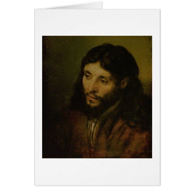 Cartão Cabeça do cristo, c.1648 (óleo em canvas) (Frente)