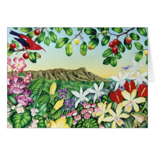 Cartão Cabeça do diamante de Iiwi