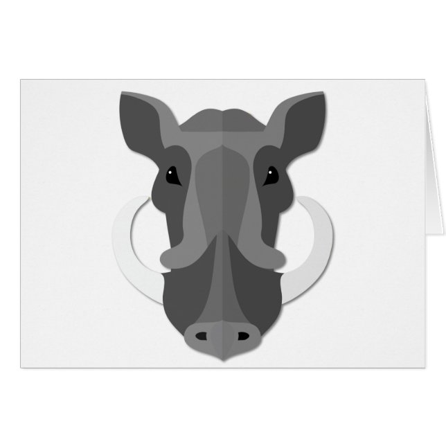 Cartão Cabeça do varrão dos desenhos animados (Frente Horizontal)