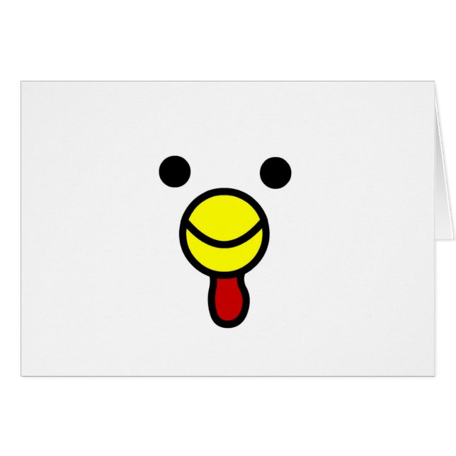 Cartão Cabeça feliz bonito da galinha (Frente Horizontal)