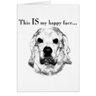 Cartão Cabeça Feliz de Cocker Spaniel