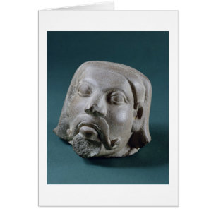 Cartão Cabeça lustrada de um estrangeiro, Sarnath do