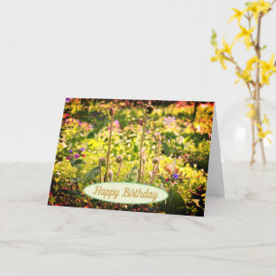 Cartão Cabeças De Flores E Flores Aniversário