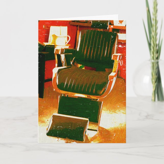 Cartão Cabeleireiro do vintage (Frente)