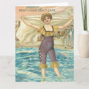 Cartão Cabelo de praia Não se importa de cumprimentar