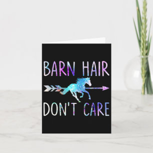 Cartão Cabelo do celeiro Não se importa com Cavalo de Amo