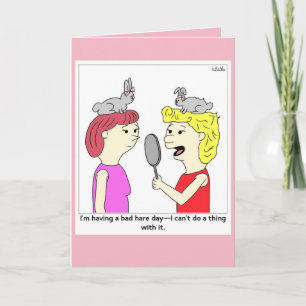 Cartão Cabelo Mau - Dia Mau do Medo