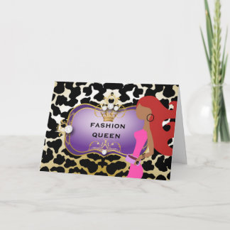 Cartão Cabelo vermelho roxo do Fashionista de 311 Ciao