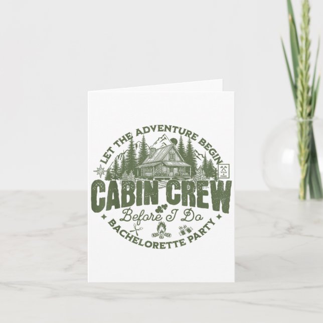 Cartão Cabin Crew Before I Do Bachelorette Party Camp Bac (Frente)