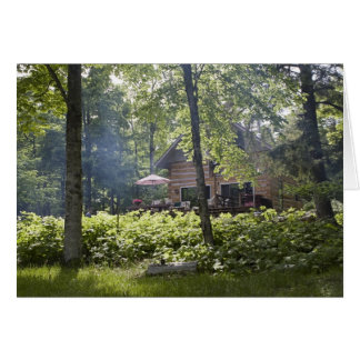 Cartão Cabina de Log em Florestas