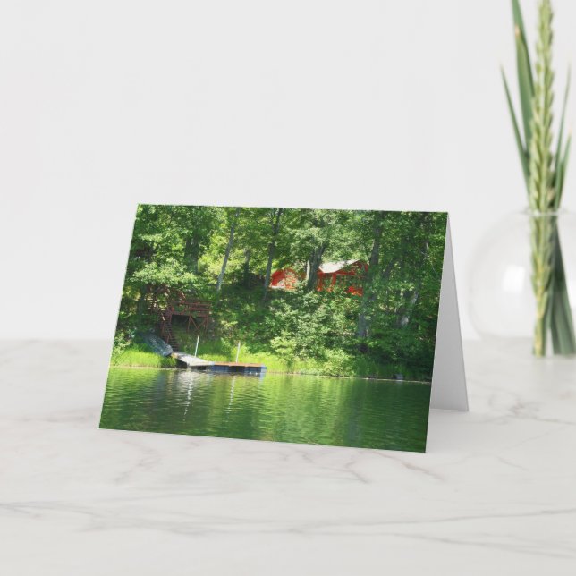 Cartão Cabina no lago (Frente)