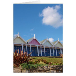Cartão Cabines de Praia Tradicionais Britânicas