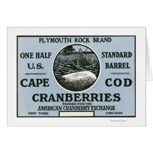 Cartão Cabo Cod Plymouth Rock Marca Cranberry