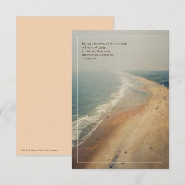 Cartão Cabo Point (Ilha Hatteras) Foto Petite (Frente/Verso)