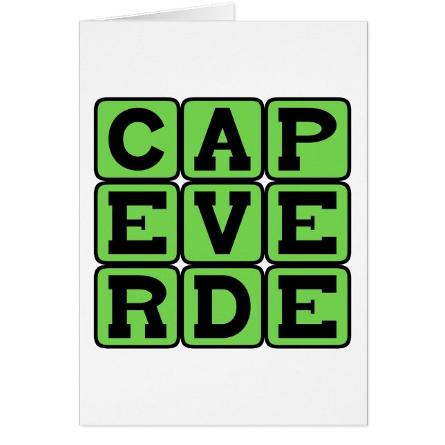 Cartão Cabo Verde, País Africano (Frente)
