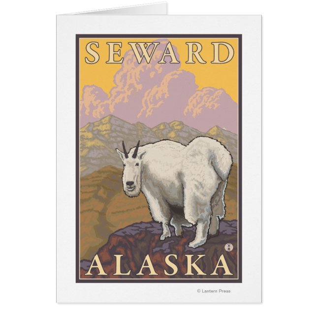 Cartão Cabra de montanha - Seward, Alasca (Frente)