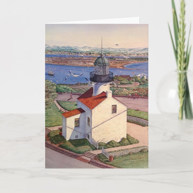 CARTÃO CABRILLO PINTA VELHA. FAROL DO LOMA (Frente)
