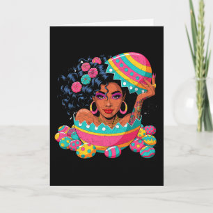 Cartão Caça ao Ovo de Páscoa Colorido Rainha Negra Junete