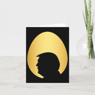 Cartão Caça ao Ovo Dourado Trump 45 47 Silhueta Happ