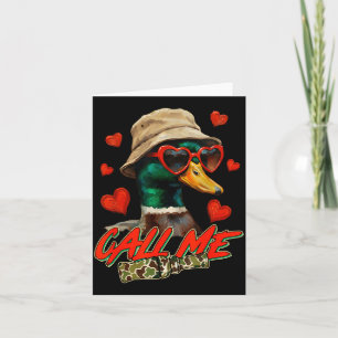 Cartão Caça ao Pato-real no Dia dos Namorados Camuflagem 