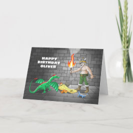 Cartão Caça ao Tesouro de Aniversário do Viking