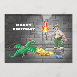 Cartão Caça ao Tesouro de Aniversário Viking