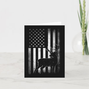 Cartão Caça Caçadores Veados Eua Bandeira Americana Camo 