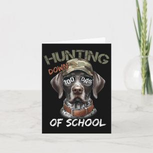 Cartão Caça De Buck 100 Dias De Cachorro Escolar 100 Dias