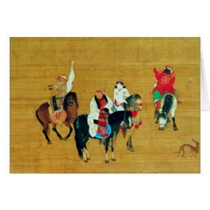 Cartão Caça de Kublai Khan, dinastia de Yuan