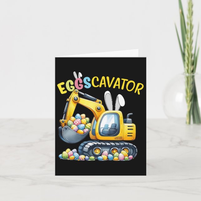 Cartão Caça De Ovos De Páscoa Eggscavator Para (Frente)