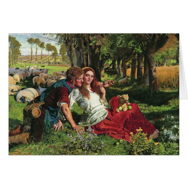 Cartão Caça de William Holman o pastor do Hireling (Frente Horizontal)