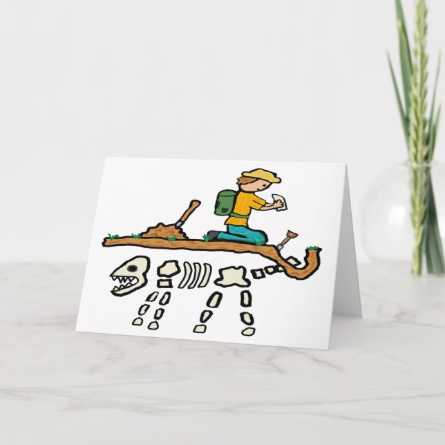 Cartão Caça Fóssil (Frente)