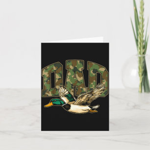 Cartão Caça pai caçando pato-real camuflagem dia dos pais