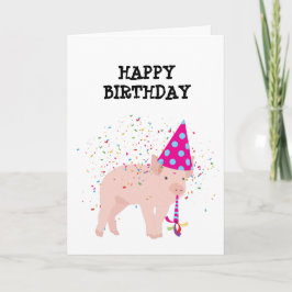 Cartão Caça-porcos - Animais com festa