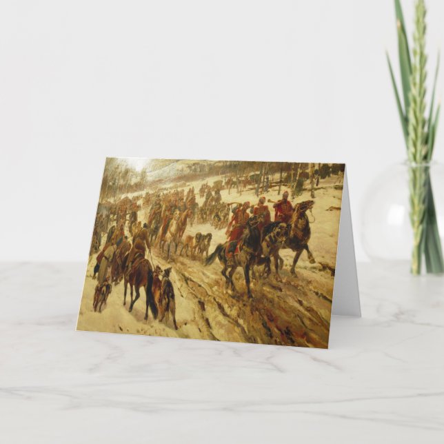 Cartão Caça real do russo (Frente)