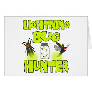 Cartão caçador de insetos relâmpago