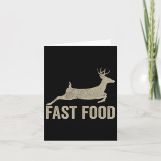 Cartão Caçador de Veados de Comida Rápida - Tee Caçador E