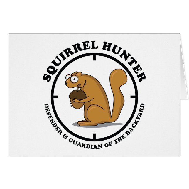 Cartão Caçador do esquilo (Frente Horizontal)