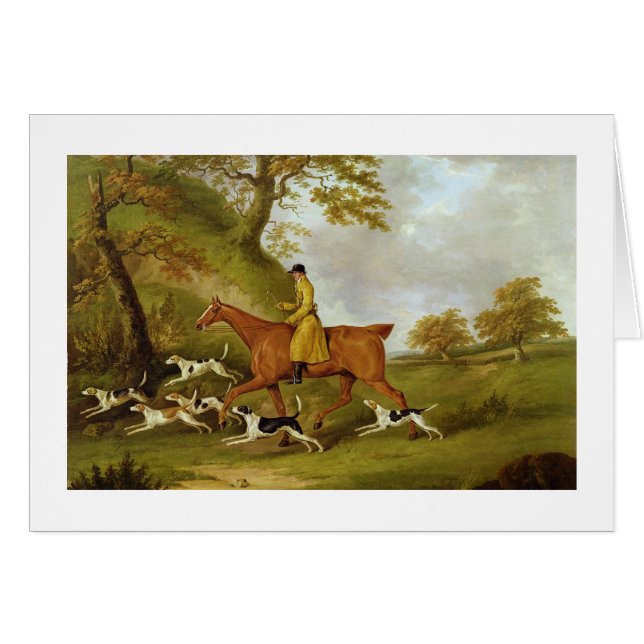 Cartão Caçador e cães, 1809 (óleo em canvas) (Frente Horizontal)