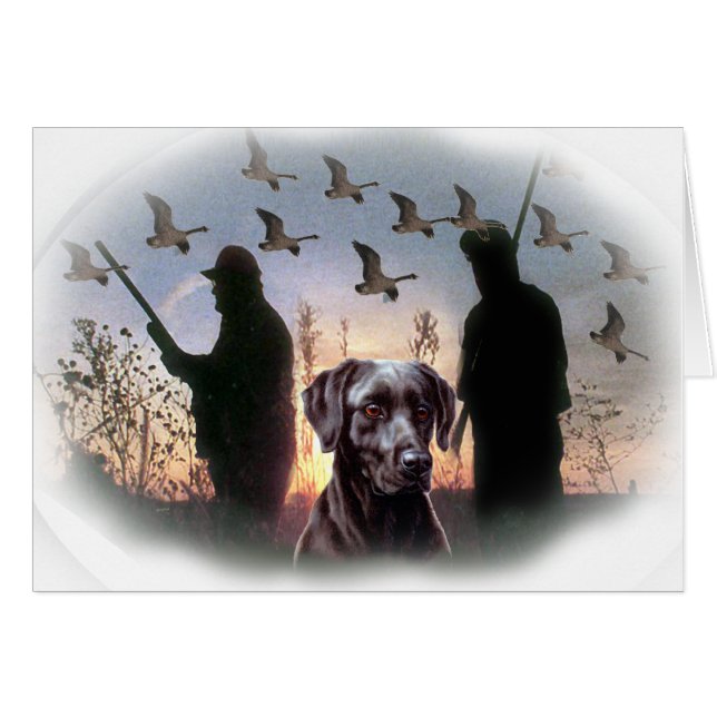 Cartão caçador e cão finais (Frente Horizontal)