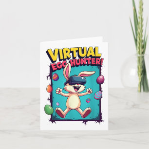 Cartão Caçador Virtual de Ovos - Páscoa Engraçada Do Game