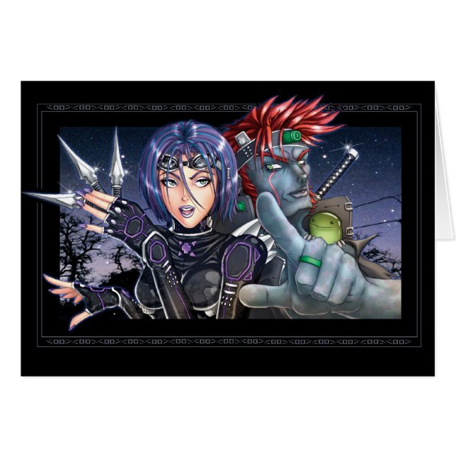 Cartão Caçadores de prémios de Manga (Frente Horizontal)