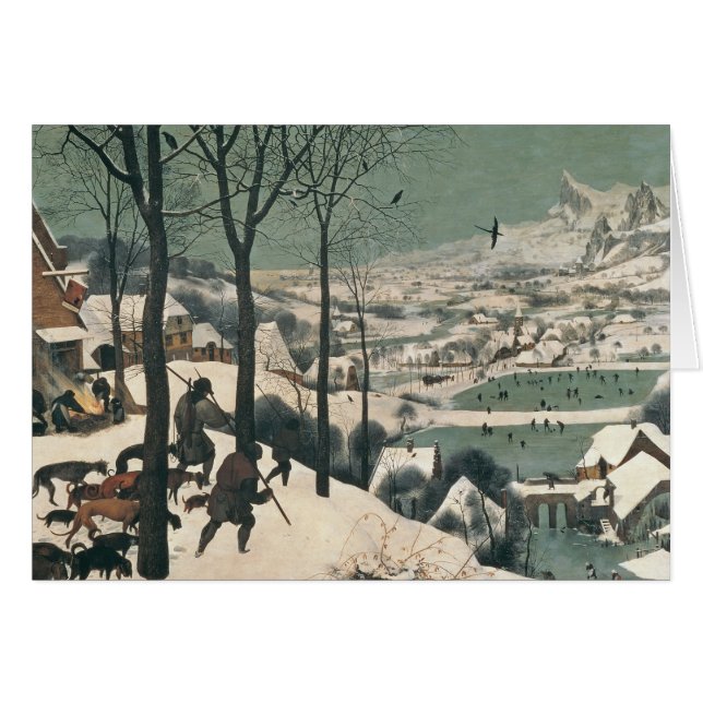 Cartão Caçadores na neve - em janeiro de 1565 (Frente Horizontal)