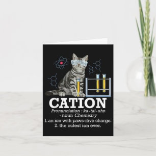 Cartão Cação - Gato de Professor de Ciência Humor da Quím