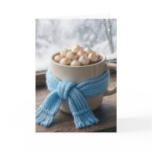 Cacau Quente de Aniversário Com Cachecol de Invern