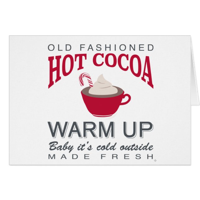 Cartão Cacau quente de fazenda de férias (Frente horizontal)