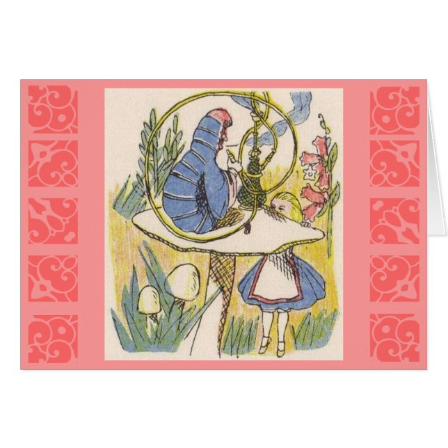 Cartão Cachimbo de água que fuma Caterpillar (Frente horizontal)